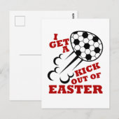 Paasvoetbalschoen ik krijg een gril uit de paastij briefkaart (Voorkant / Achterkant)