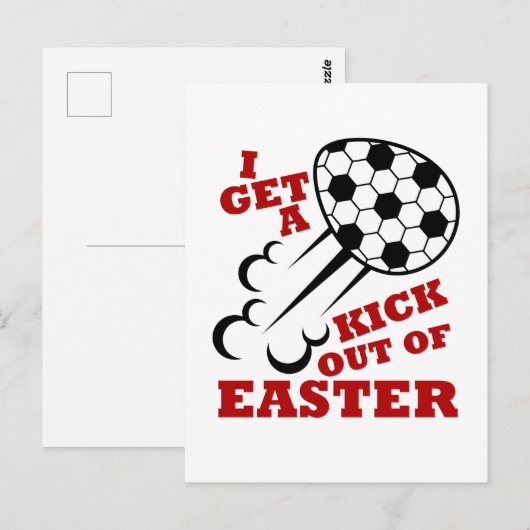 Paasvoetbalschoen ik krijg een gril uit de paastij briefkaart (Voorkant / Achterkant)