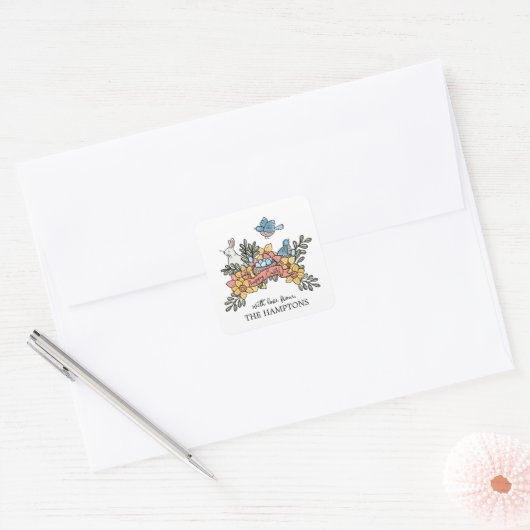 Paasvogels en Bunny Gift Label (Envelop)