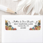 Paasvogels en Bunny Return-adres Etiket (Insitu)