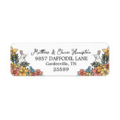 Paasvogels en Bunny Return-adres Etiket (Voorkant)