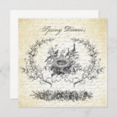 paasvogels en nestuitnodiging kaart (Voorkant / Achterkant)