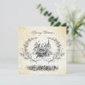 paasvogels en nestuitnodiging kaart (Staand voorkant)