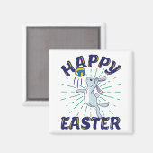 Paasvolleyball Bunny Jump Serve Magneet (Voorkant / Achterkant)