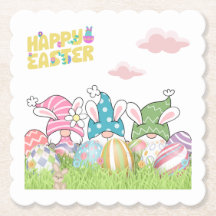 Paasvoorjaarsgnomen met Onderzetters voor paaseier