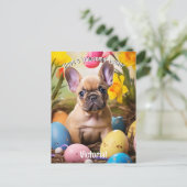 paasvreugde met harige vrienden briefkaart (Staand voorkant)