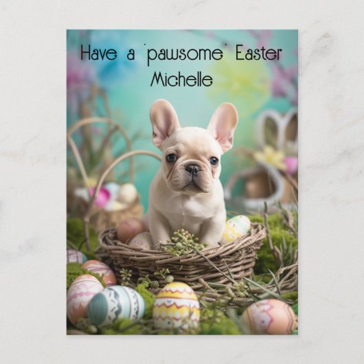 🐶 Paasvreugde met harige vrienden Briefkaart (Voorkant)