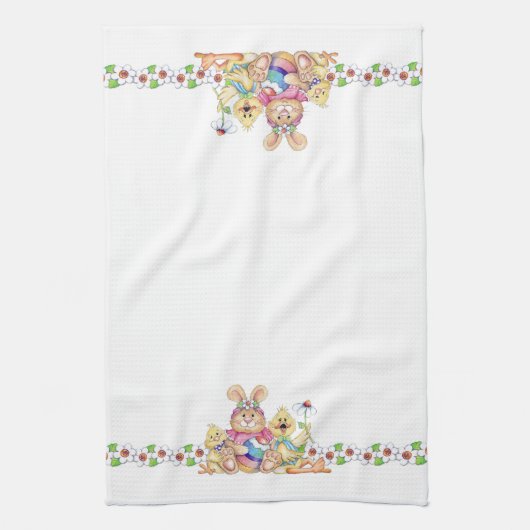 Paasvrienden - keukenhanddoek (Verticaal)