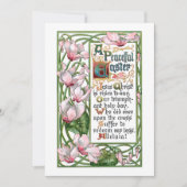 paasvrouw en cyclamen feestdagenkaart (Voorkant)