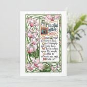 paasvrouw en cyclamen feestdagenkaart (Staand voorkant)