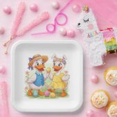 Paaswagen Papieren Bordje (Feest)