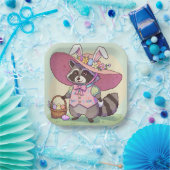 paaswasbeer papieren bordje (Feest)