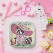 paaswasbeer papieren bordje (Feest)