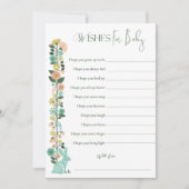 Paaswens Wilde Bloem Wensen voor Baby shower Game  Kaart (Voorkant)