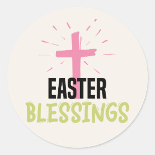 Paaswensen Christelijk Kruis Ronde Sticker