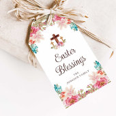 Paaswensen Elegant Bloemkruis Cadeaulabel