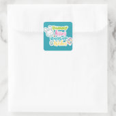 Paaswensen en bunny kisses party sticker (Tas)