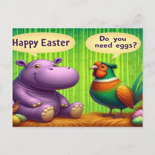 Paaswensen: Feasant's Egg-aanbieding Feestdagenkaart (Voorkant)