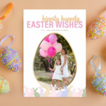 Paaswensen Fotokaart met Hippity Hoppity-thema 