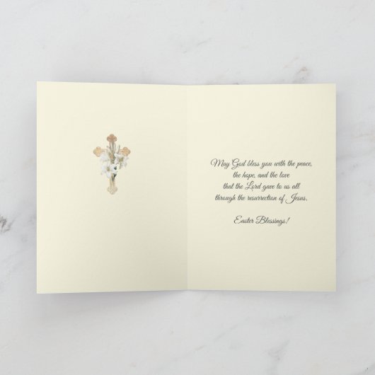 Paaswensen Gebedsopstanding Religieus Feestdagen Kaart (Binnen)