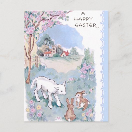  paaswensen met Lamb & Bunnies Briefkaart (Voorkant)