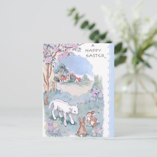  paaswensen met Lamb & Bunnies Briefkaart (Staand voorkant)