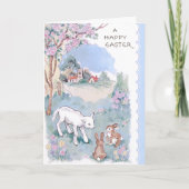  paaswensen met Lamb & Bunnies Feestdagen Kaart (Voorkant)