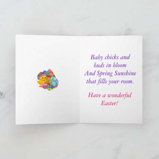 PaasWenskaart Feestdagen Kaart (Binnen)