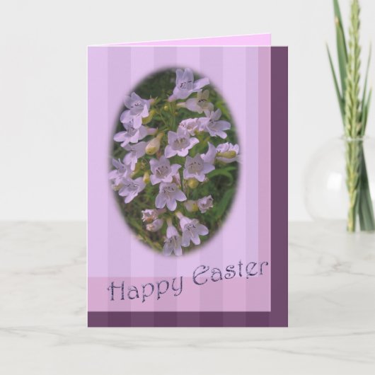 PaasWenskaart - Foxglove Beard-Tongue Feestdagen Kaart (Voorkant)