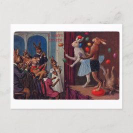 paasWenskaart - Juggling Bunnies Briefkaart