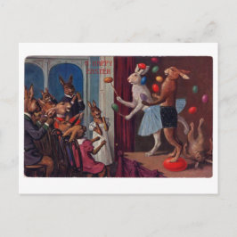  paasWenskaart - Juggling Bunnies Briefkaart