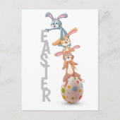 Paaswet voor bunny Rabbit Egg Balancing | FEESTDAG Briefkaart (Voorkant)