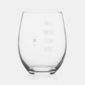 Paaswijnglas, sommige konijnen hebben wijn nodig wijnglas zonder voet (Achterkant)