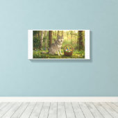 Paaswolf  canvas afdruk (Insitu (Houten vloer))