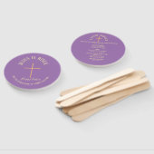 Paaswondag Paarse Kleur Kerkdienst Handwaaier (Niet-gemonteerd)