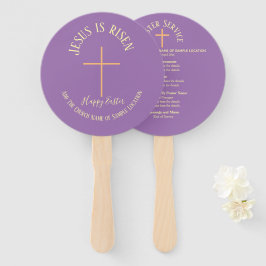 Paaswondag Paarse Kleur Kerkdienst Handwaaier