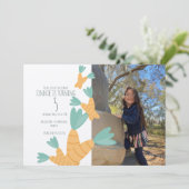 Paaswortelbunch Birthday Foto Kraft Kaart (Staand voorkant)