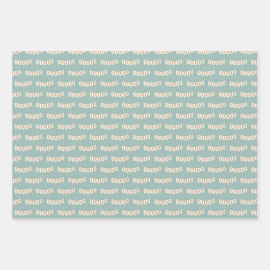 Paaswortelcadeauverpakking - set van 3 inpakpapier vel (Voorkant 2)