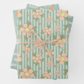 Paaswortelcadeauverpakking - set van 3 inpakpapier vel (In situ)