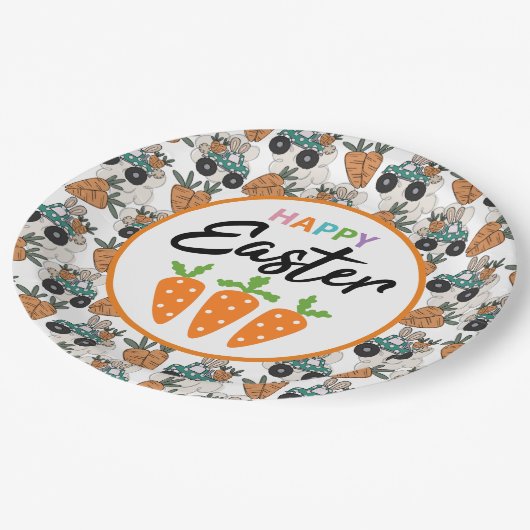 Paaswortelen Papieren Bordje (Gekanteld)