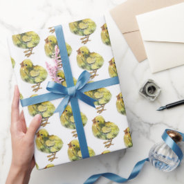 Paaswrapping papier – kleine gele kip