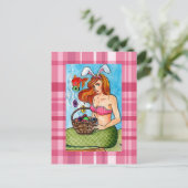 Paaszeemeermin en haar kleine helper feestdagenkaart (Staand voorkant)