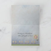 Paaszegeningen bloemen met de Schrift Feestdagen Kaart (Binnen)