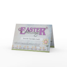 Paaszegeningen bloemen met de Schrift