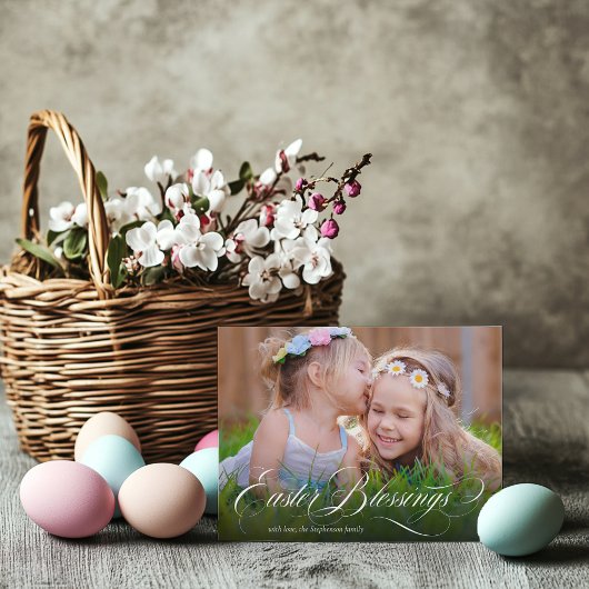 Paaszegeningen Bloemenfoto Feestdagenkaart