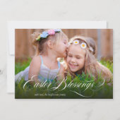 Paaszegeningen Bloemenfoto Feestdagenkaart (Voorkant)