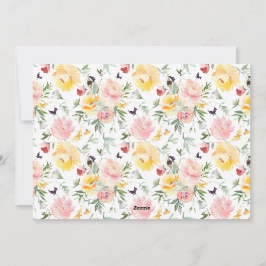 Paaszegeningen Bloemenfoto Feestdagenkaart (Achterkant)