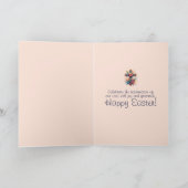 Paaszegeningen Bloemenkruis Christelijk Pasen Kaart (Binnen)