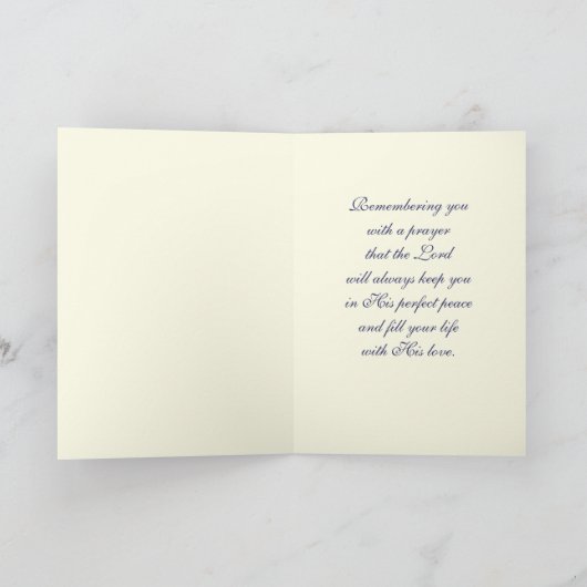 Paaszegeningen.  Bloemenkruis Religieus Feestdagen Kaart (Binnen)