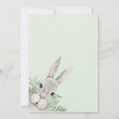 Paaszegeningen Curious Grey Bunny Green Kaart (Achterkant)